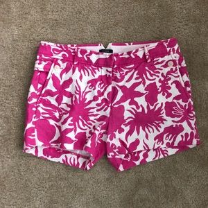 Pink/White Hawaiian J. Crew CityFit Shorts Sz 2
